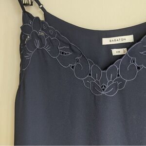 Babaton Black Slip Silk LBD Dress Small Midi Aritzia